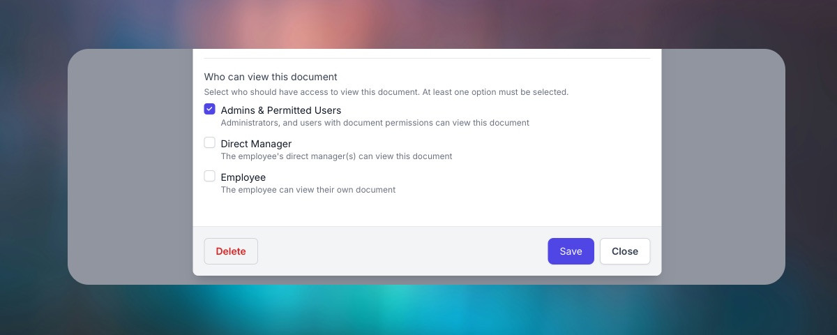 Per-document viewing rules  🔐